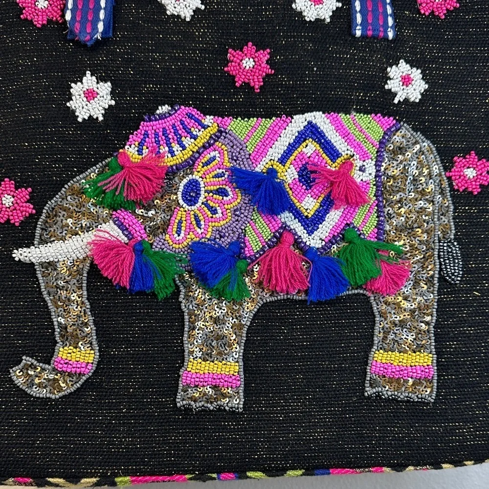 NWT America & Beyond Embellished Critter Tote Safari The Gentle Giant - Picture 3 of 8